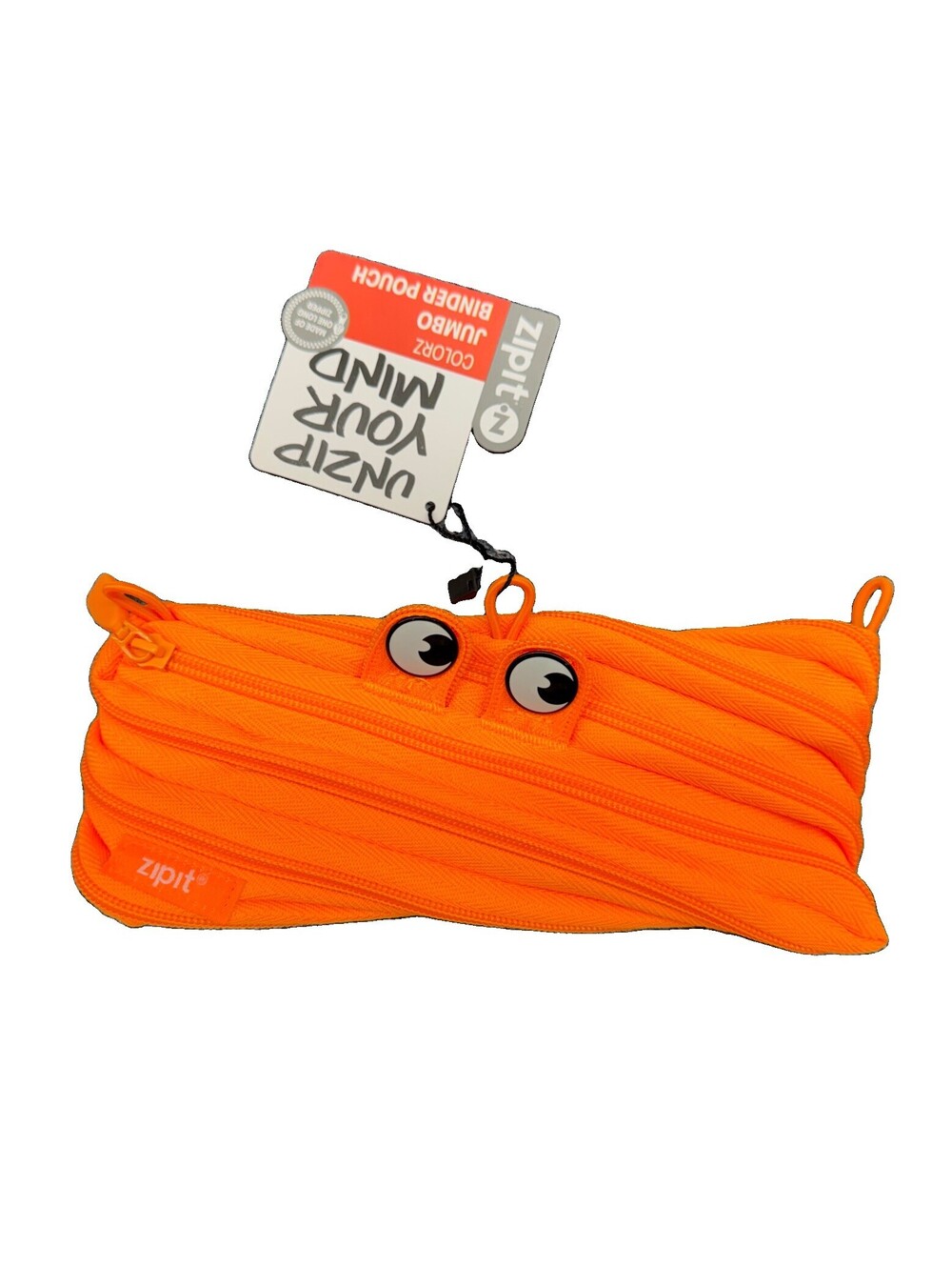 ZIPIT Monster Pencil Case, Holds Up to 30 Pens, Machine Washable NWT Orange